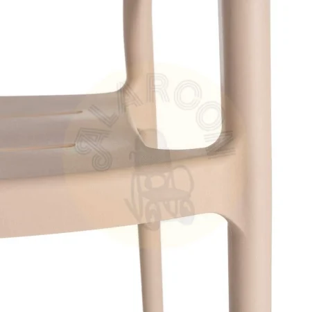 Silla apilable de polipropileno beige de uso contract apta para exterior cumple EN16139 56.50x54x83.50cm - Ixia - 616119IX - foto-secundaria-1