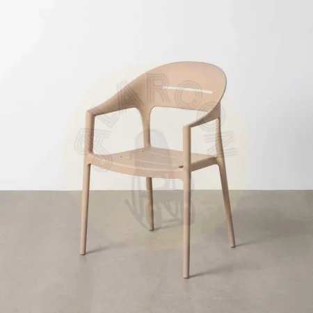 Silla apilable de polipropileno beige de uso contract apta para exterior cumple EN16139 56.50x54x83.50cm - Ixia - 616119IX - foto-secundaria-10