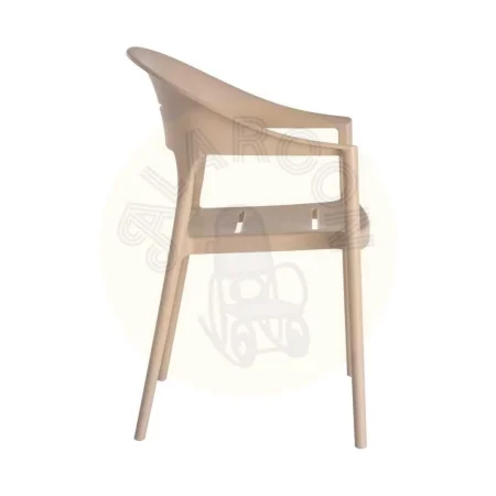 Silla apilable de polipropileno beige de uso contract apta para exterior cumple EN16139 56.50x54x83.50cm - Ixia - 616119IX - foto-secundaria-3
