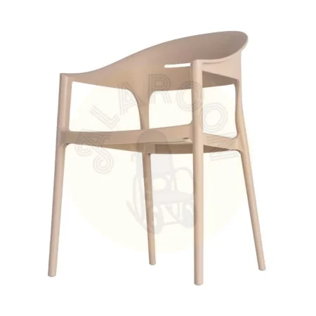 Silla apilable de polipropileno beige de uso contract apta para exterior cumple EN16139 56.50x54x83.50cm - Ixia - 616119IX - foto-secundaria-5