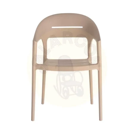 Silla apilable de polipropileno beige de uso contract apta para exterior cumple EN16139 56.50x54x83.50cm - Ixia - 616119IX - foto-secundaria-6