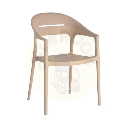 Silla apilable de polipropileno beige de uso contract apta para exterior cumple EN16139 56.50x54x83.50cm - Ixia - 616119IX - foto-secundaria-9