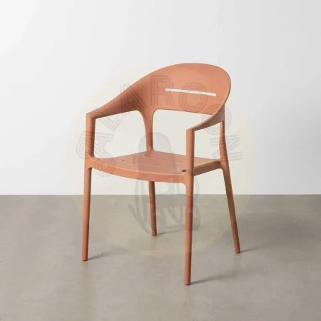 Silla apilable de polipropileno terracota apta para exterior altura asiento 45cm certificada EN16139 53.50x56x83cm - Ixia - 616120IX - foto-secundaria-10