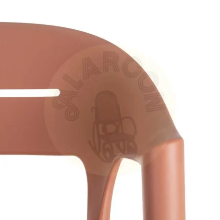 Silla apilable de polipropileno terracota apta para exterior altura asiento 45cm certificada EN16139 53.50x56x83cm - Ixia - 616120IX - foto-secundaria-4