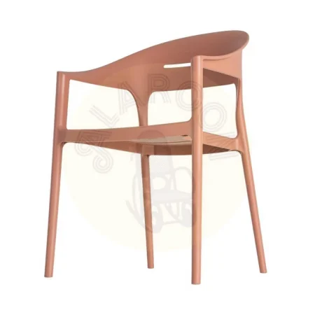Silla apilable de polipropileno terracota apta para exterior altura asiento 45cm certificada EN16139 53.50x56x83cm - Ixia - 616120IX - foto-secundaria-5
