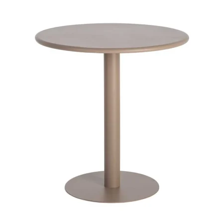 Mesa de salón beige en metal 70x70x73cm - Ixia - 616121IX - foto-blanco