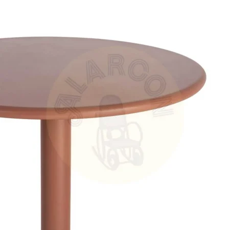 Mesa de metal color terracota para salón 70x70x73cm - Ixia - 616122IX - foto-secundaria-1