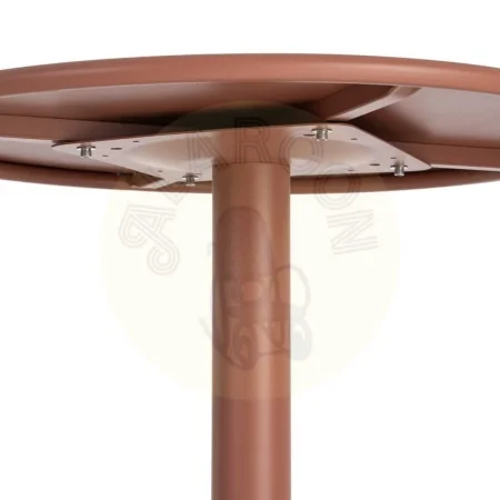Mesa de metal color terracota para salón 70x70x73cm - Ixia - 616122IX - foto-secundaria-3
