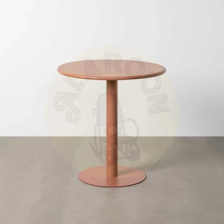 Mesa de metal color terracota para salón 70x70x73cm - Ixia - 616122IX - foto-secundaria-6