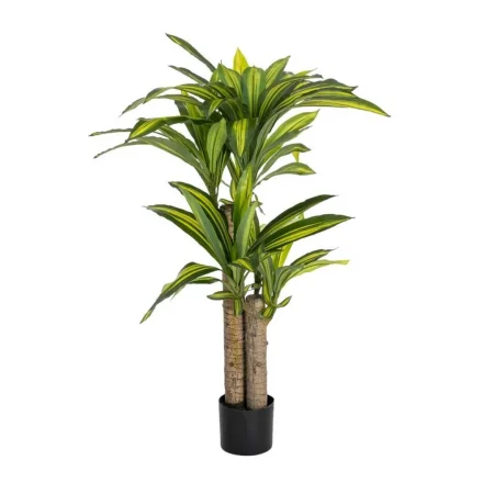 Planta artificial drácena verde en poliéster con macetero 70x110cm - Ixia - 616124IX - foto-blanco