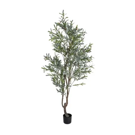 Planta olivo verde decorativa en polietileno con macetero 110x210cm - Ixia - 616126IX - foto-blanco