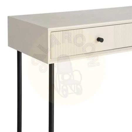 Consola crema en DM y hierro con cajones 90x35x75cm - Ixia - 616136IX - foto-secundaria-3