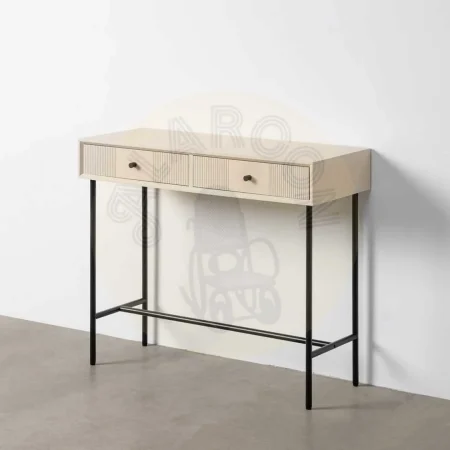 Consola crema en DM y hierro con cajones 90x35x75cm - Ixia - 616136IX - foto-secundaria-9