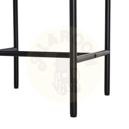 Mesita crema en DM con patas de hierro y cajón 40x40x49.50cm - Ixia - 616137IX - foto-secundaria-6