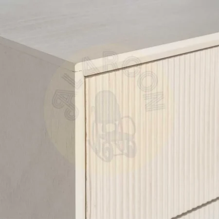 Mesita de dormitorio crema en DM con patas de hierro 61x33x66cm - Ixia - 616138IX - foto-secundaria-3