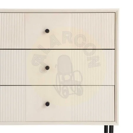 Mesita de dormitorio crema en DM con patas de hierro 61x33x66cm - Ixia - 616138IX - foto-secundaria-6