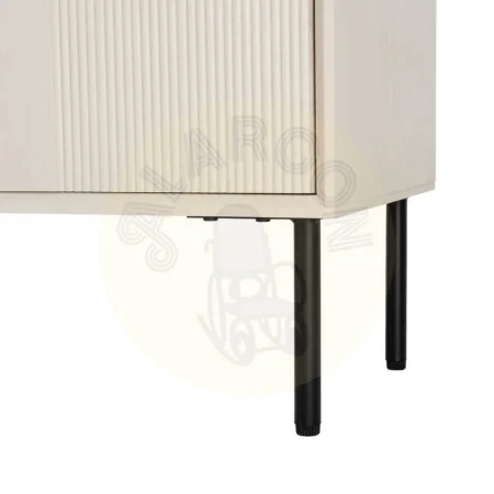 Mesita de dormitorio crema en DM con patas de hierro 61x33x66cm - Ixia - 616138IX - foto-secundaria-7