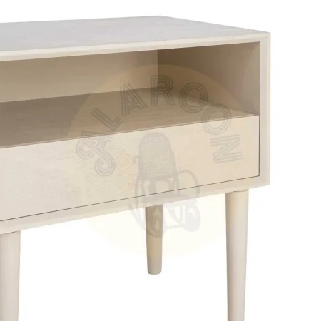 Mesita de noche crema en DM con cajón 50x35x50cm - Ixia - 616141IX - foto-secundaria-2