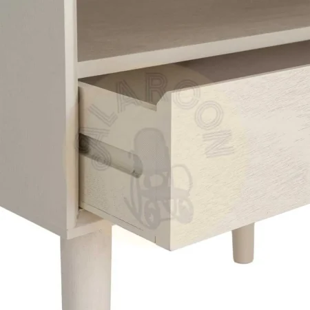 Mesita de noche crema en DM con cajón 50x35x50cm - Ixia - 616141IX - foto-secundaria-4