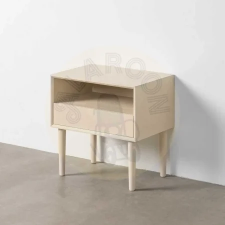 Mesita de noche crema en DM con cajón 50x35x50cm - Ixia - 616141IX - foto-secundaria-7
