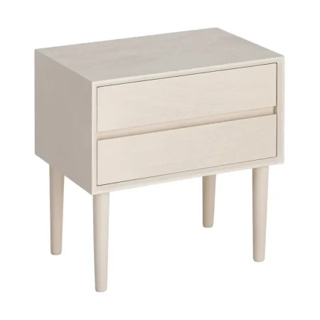 Mesita crema en DM para dormitorio 50x35x50cm - Ixia - 616143IX - foto-blanco