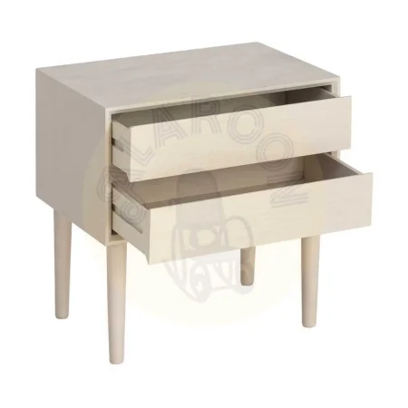 Mesita crema en DM para dormitorio 50x35x50cm - Ixia - 616143IX - foto-secundaria-1