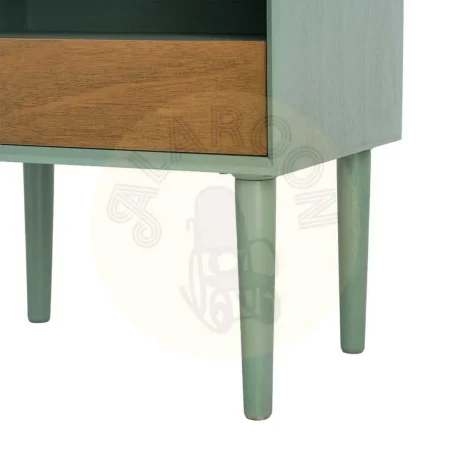 Mesita de dormitorio con cajón lacada en DM color verde 50x35x50cm - Ixia - 616146IX - foto-secundaria-6