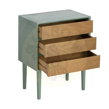 Mesita de dormitorio verde en DM con cajón 50x35x62.50cm - Ixia - 616147IX - foto-secundaria-1
