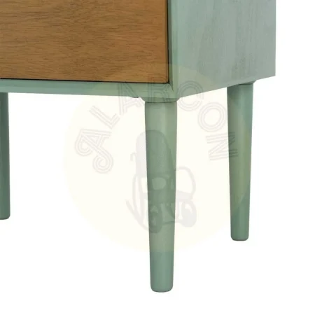 Mesita de dormitorio verde en DM con cajón 50x35x62.50cm - Ixia - 616147IX - foto-secundaria-6