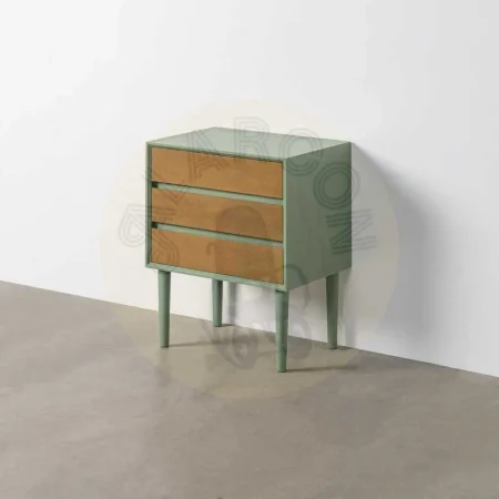 Mesita de dormitorio verde en DM con cajón 50x35x62.50cm - Ixia - 616147IX - foto-secundaria-7