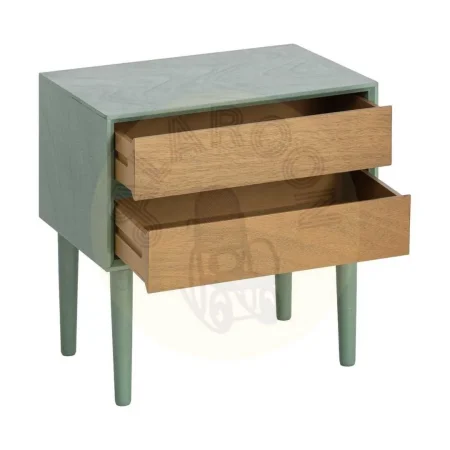 Mesita de dormitorio verde en DM con cajón 50x35x50cm - Ixia - 616148IX - foto-secundaria-1
