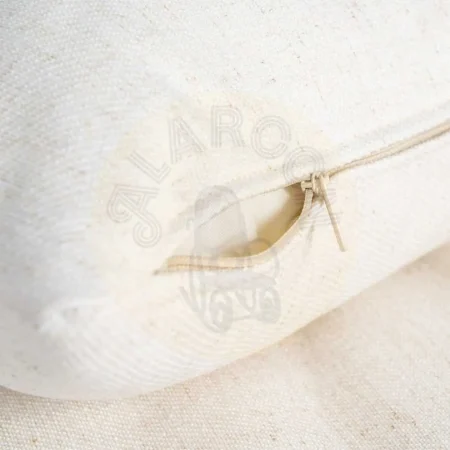 Sofá 2 plazas crema en tejido poliéster y lino asientos con doble pluma cojines desenfundables 178x101x71cm - Ixia - 616161IX - foto-secundaria-7