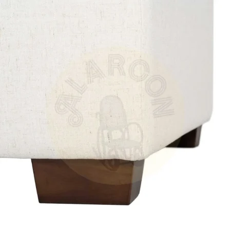Sofá 2 plazas crema en tejido poliéster y lino asientos con doble pluma cojines desenfundables 178x101x71cm - Ixia - 616161IX - foto-secundaria-8