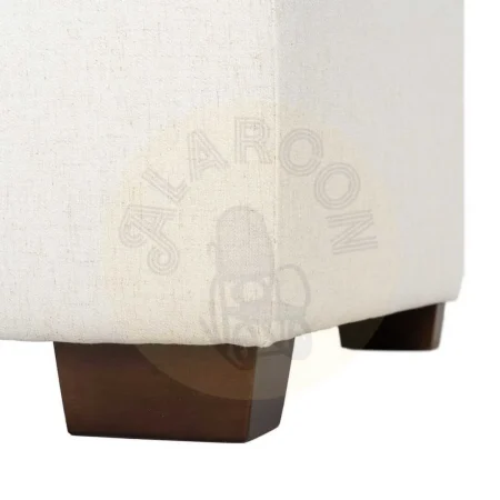 Sofá 4 plazas crema en tejido 92% poliéster 8% lino con relleno de doble pluma y cojines desenfundables 282x101x71cm - Ixia - 616162IX - foto-secundaria-8