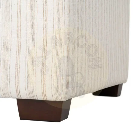 Sofá 2 plazas en tejido crema a rayas con asientos de doble pluma y cojines desenfundables 178x101x71cm - Ixia - 616163IX - foto-secundaria-8