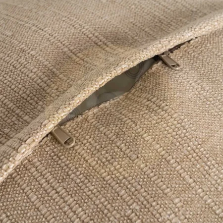Sofá 3 plazas beige oscuro tejido 100% poliéster relleno doble pluma totalmente desenfundable 221x103x72cm - Ixia - 616168IX - foto-secundaria-7