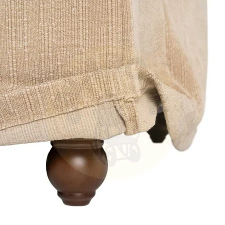 Sofá 3 plazas beige oscuro tejido 100% poliéster relleno doble pluma totalmente desenfundable 221x103x72cm - Ixia - 616168IX - foto-secundaria-8