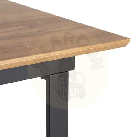 Mesa extensible natural en DM y metal para salón 120x80x76cm - Ixia - 616169IX - foto-secundaria-4