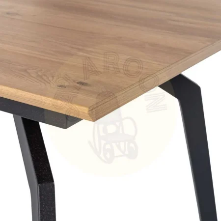 Mesa extensible natural con tablero de DM y estructura metálica 160x90x76cm - Ixia - 616171IX - foto-secundaria-5