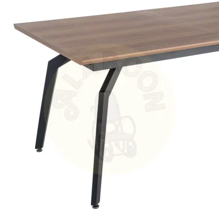Mesa extensible marrón en DM y metal para salón hasta 200cm 160x90x76cm - Ixia - 616172IX - foto-secundaria-4