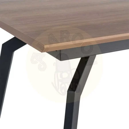 Mesa extensible marrón en DM y metal para salón hasta 200cm 160x90x76cm - Ixia - 616172IX - foto-secundaria-5