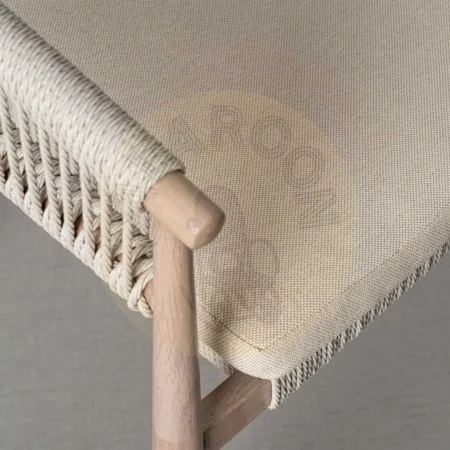 Silla apilable para exterior acero y ratán PE con cojines desenfundables 57x58x77cm - Ixia - 616176IX - foto-secundaria-1