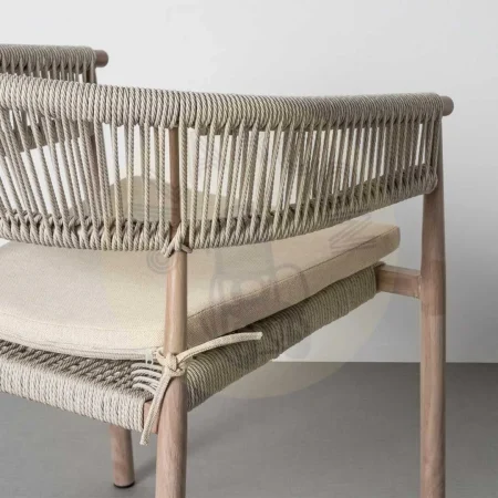 Silla apilable para exterior acero y ratán PE con cojines desenfundables 57x58x77cm - Ixia - 616176IX - foto-secundaria-5