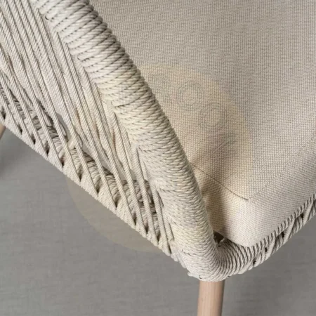 Silla de acero y ratán PE para exterior con cojines desenfundables 66x65x80cm - Ixia - 616178IX - foto-secundaria-2