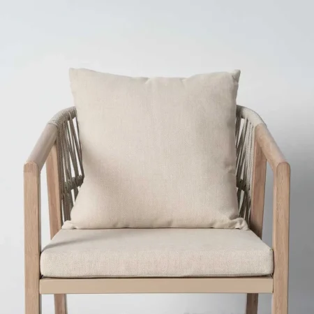 Silla de acero y rattán PE de exterior con cojines desenfundables 54x61x78cm - Ixia - 616179IX - foto-blanco