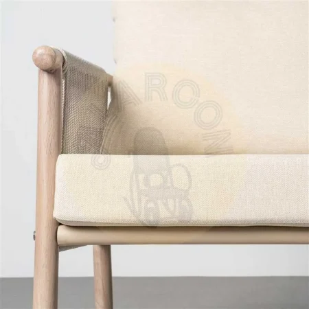 Conjunto jardín Salina sofá 2 sillones y mesa centro acero y rattán PE con tablero de piedra sinterizada 1x0x0cm - Ixia - 616185IX - foto-secundaria-10