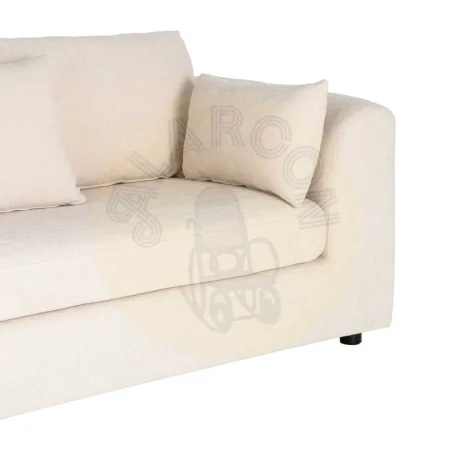 Sofá chaise longue reversible crema tapizado en 100% poliéster con cojines desenfundables 260x164x76cm - Ixia - 616189IX - foto-secundaria-4