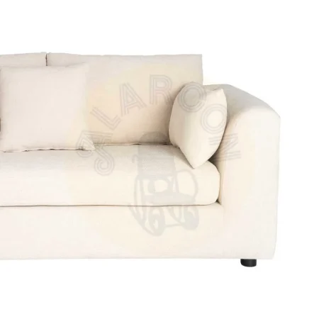 Sofá chaise longue reversible crema tapizado en 100% poliéster con cojines desenfundables 260x164x76cm - Ixia - 616189IX - foto-secundaria-7