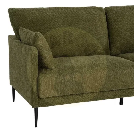 Sofá verde tapizado en tejido 100% poliéster con estructura de madera de eucalipto 191x80x88cm - Ixia - 616191IX - foto-secundaria-4
