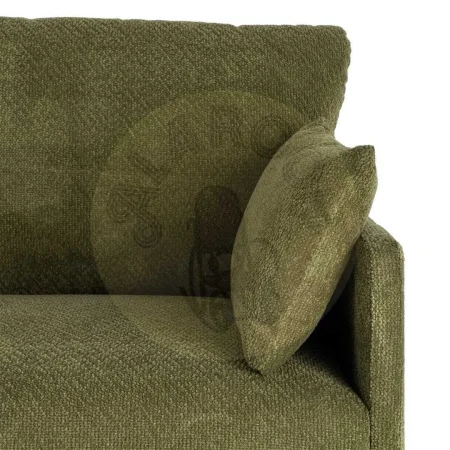 Sofá verde tapizado en tejido 100% poliéster con estructura de madera de eucalipto 191x80x88cm - Ixia - 616191IX - foto-secundaria-8